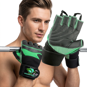 Guantes de Gimnasio Personalizados Unisex, Medios Dedos, Ligeros, Transpirables, Antideslizantes, Protección para las Manos, Microfibra para Levantamiento de Pesas - Product Image 1