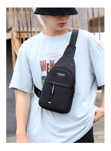 <span class=keywords><strong>Bolso</strong></span> Bandolera Deportivo <span class=keywords><strong>Impermeable</strong></span> con Orificio para Auriculares y Logotipo Personalizado, <span class=keywords><strong>Bolso</strong></span> de Pecho para <span class=keywords><strong>Hombre</strong></span> - Product Image 6