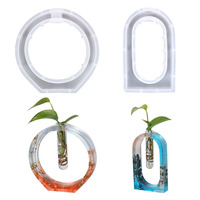 Tube à essai Vase Silicone moule hydroponique cylindre plante porte-fleur bricolage artisanat bijoux coulée décoration de la maison