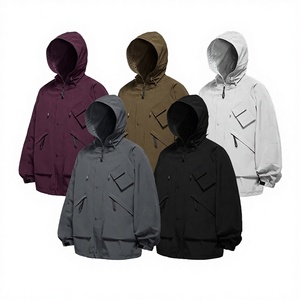 Chaqueta Impermeable Informal Holgada con Capucha y Cremallera Completa, Cortavientos para Pesca y Senderismo para Hombre - Product Image 2