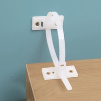 Protection anti-renversement moderne pour bébé, en plastique, pour meubles et armoires, avec fermeture douce, revêtement poudré, bois massif, pour appareils électroménagers, bureau et ordinateur