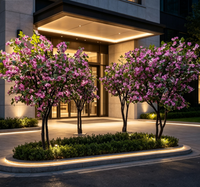 Arche de mariage avec fleurs artificielles de bougainvillier et de prunier pour la décoration d'événements