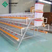 Prix d'usine, longue durée de vie, cages à poules pondeuses en métal galvanisé de type A à 3 ou 4 niveaux pour l'élevage avicole