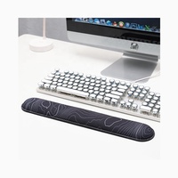 Tapis de souris gamer Sanxing Simple Lines avec repose-poignet en mousse à mémoire de forme antidérapant 420x70mm pour bureau et maison