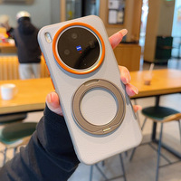 Étui de téléphone portable en cuir PU de luxe avec anneau magnétique rotatif pour Vivo X300 Ultra X200 Pro X300s X100 Ultra