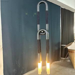 Lámpara de Pared Moderna de Lujo Retro con Cabello de Caballo y Hierro, Lámpara LED con Sensor y Regulable para Hotel, Dormitorio, Sala de Estar - Product Image 5