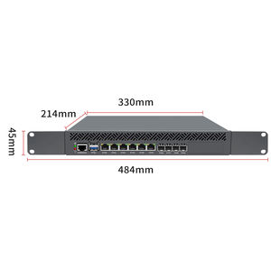Guanfeng BKHD Nuevo barato de fábrica Mini 1U Rackmount Soft Router Intel Atom C3758 C3808 C3958 8*10Gb SFP + 6 Lan Bypass <span class=keywords><strong>Hardware</strong></span> 4G - Product Image 4