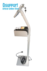 Support de sol en métal argenté <span class=keywords><strong>pour</strong></span> iPad 2/3/4/5/Air/Pro avec verrou antivol, support d'<span class=keywords><strong>angle</strong></span> à mouvement complet - Product Image 6
