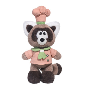 Peluche Zhuoqu Snack Shop Crispy Noodle Little Raccoon Crunchy Roll, coussin en polyester et coton PP, cadeau d'anniversaire - Product Image 5