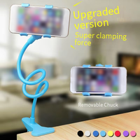 Tuyau multifonctionnel 360 ° flexible pliable sans secousse fil flexible en plastique pas cher support de téléphone portable