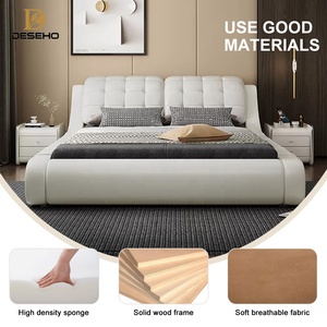 Modern Design Smart Leather Queen Size Multifunctional Smart Luxury <strong>Bed</strong> with <strong>TV</strong> Sleep Storage Sofa <strong>Bed</strong> Bedroom Furniture Set - Product Image 5