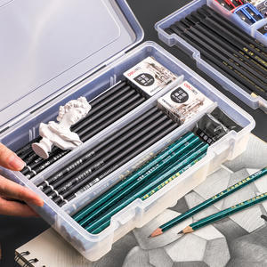 Vente en gros de kit d'art de grande capacité pour étudiants coque en plastique avec peinture de <span class=keywords><strong>croquis</strong></span> au crayon de couleur - Product Image 1