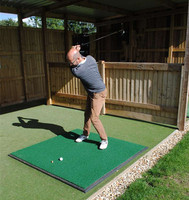 Tapis d'entraînement de golf en nylon pour le putting, 1500x1500mm, 25mm d'épaisseur, portable, enroulable, pour intérieur et extérieur