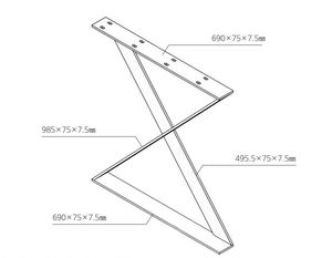 High Quality Modern Stainless Steel Coffee <b>Table</b> <b>Legs</b> for Living Room Outdoor Hospital Use Furniture Hardware Wholesale Iron - Product Image 6