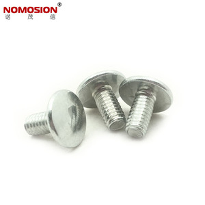 NOMOSION Flat Head Bolts M4x8mm Slotted Zinc Plated Iron Fully Threaded <b>Fasteners</b> - Product Image 1