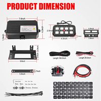 Boîte de panneau de commande tactile LED automatique à intensité variable Système de relais électronique Boîte de commutation tactile de voiture Universelle pour camion ATV UTV Bateau Mar