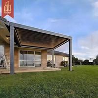 Structure en aluminium bioclimatique élégante, gazebo spacieux, pergola rétractable pour jardin, patio, cour arrière