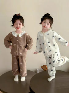 Nuevo Conjunto de Ropa de Abrigo para Niños - Estilo Otoño e Invierno - <span class=keywords><strong>Pijama</strong></span> con Cárdigan para Niños y Niñas - Ropa de Casa para Bebés - Nuevo Conjunto - Product Image 6