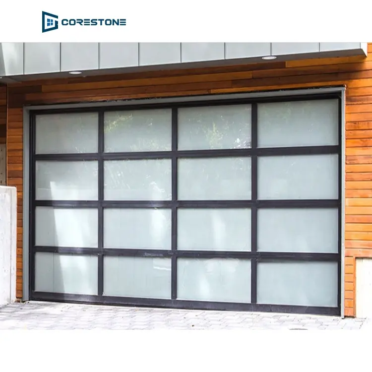 Portes de Garage isolantes en aluminium, outil vue complète, verre givré, 80 pièces, à prix coûtant, portes de Garage