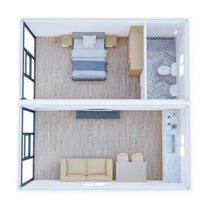 China Factory 20ft 40ft Lujo 2 o 3 Dormitorios Modular Portátil Prefabricado Desmontable Hogar Flat Pack Container House - Product Image 6