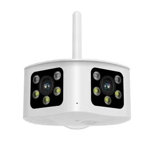 4k hd כפול העדשה ip66 עמיד למים חיצונית Wifi עם 180 מעלות במיוחד הגיש תצוגת תנועה גילוי לדחוף אזעקה