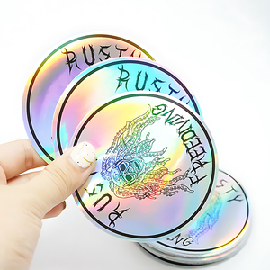 Tem nhãn dán chống nước tùy chỉnh, logo hologram, <span class=keywords><strong>holographic</strong></span>, mini, trang trí laptop, hình ảnh hoạt hình - Product Image 6