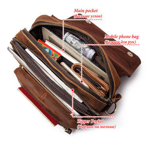 HUMERPAUL Casual Uomini uomini Borsa A Tracolla del Messaggero Della Borsa Dell'annata Borsa In Pelle impermeabile sling Affari singolo sacchetto di crossbody Bag - Product Image 4