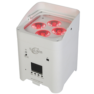 Projecteur LED sans fil DMX512 Sailwin SW-A6V4BW 4x18W RGBAW UV 6IN1 alimenté par batterie pour éclairage de scène de mariage - Product Image 2