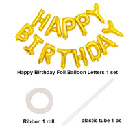 13 ballons lettres or rose Joyeux Anniversaire, ballons en aluminium pour fête d'anniversaire d'adultes et enfants, et décorations de baby shower