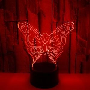 Luci di notte per I Bambini del Giocattolo Della Farfalla 3D Da Comodino A Led di Notte Della Lampada 7 Colori Che Cambiano Di Natale Regali Di Compleanno - Product Image 2
