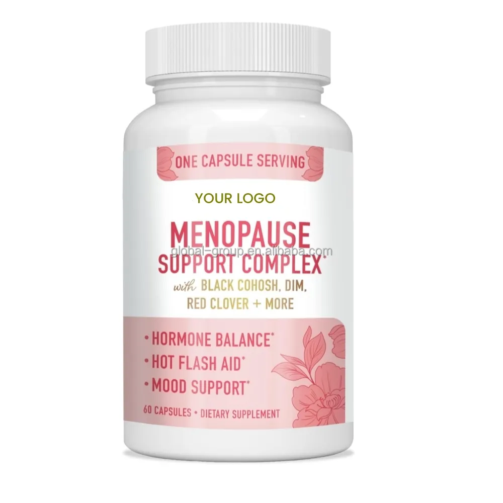 Cápsulas de equilibrio hormonal de etiqueta privada Suplemento multivitamínico Vitaminas en polvo Mujeres Cápsula de menopausia