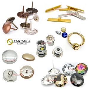 Yanyang nhôm mạ kẽm đồ nội thất nút đầu giường No.36 No.32 bọc kim loại sắt vải bao phủ nút cho sofa/ghế - Product Image 5