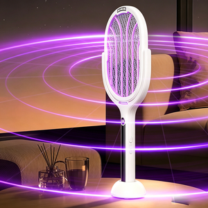 <span class=keywords><strong>Raquette</strong></span> anti-insectes <span class=keywords><strong>électrique</strong></span> portable avec affichage numérique de la puissance et lampe de nuit intégrée - Product Image 3