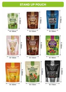 Sacchetto Stand-Up con Cerniera Personalizzato Impermeabile Fornitore di Fabbrica Imballaggio Alimentare in <span class=keywords><strong>PET</strong></span> Film di Poliestere Sacchetto Stand-Up Stampato Personalizzabile - Product Image 4