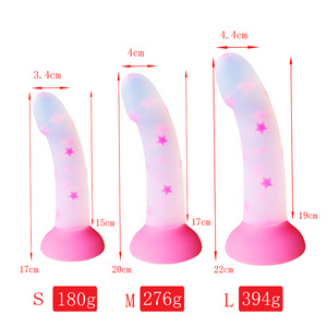 BANSEY Dildo de Silicona Líquida Realista con Corazón Luminoso, Plug Anal con Base de Succión Manos Libres, Juguete Sexual Novedoso para Adultos - Product Image 5