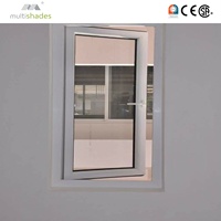 Fenêtre à battant en aluminium à triple vitrage Low-E, à cadre mince, insonorisée, à rupture de pont thermique, multi-panneaux NFRC, pour bâtiment résidentiel
