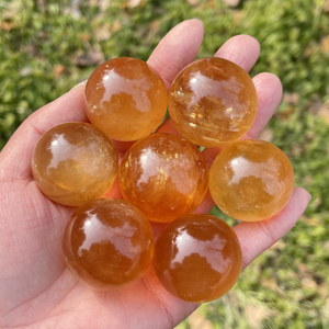 Esferas de Cristal de Calcita Natural al por Mayor, Bolas de Cristal Amarillo para Adivinación, Sanación, Decoración del Hogar, Regalos Espirituales - Product Image 2