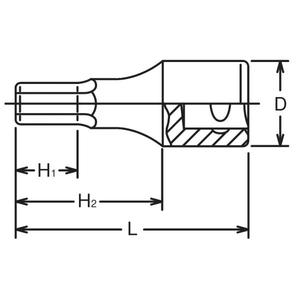 KOKEN - 4012M-43-22 1/2'' hex metric <b>socket</b> - EAN 4991644086900 HAND <b>SOCKETS</b> 1/2" - Product Image 2