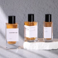 Bouteille de parfum de luxe carrée en verre portable rectangulaire vide de 30ml personnalisée