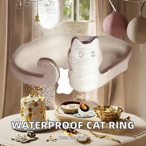แหวนเปิดรูปแมวชุบเงิน ปรับขนาดได้ ทำจากทองเหลือง เหมาะสำหรับงานปาร์ตี้ ดีที่สุด - Product Image 2