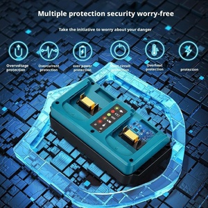 Mini <span class=keywords><strong>Cargador</strong></span> Portátil Rápido de 2 Puertos para Baterías <span class=keywords><strong>Makita</strong></span> de 18V, Compatible con BL1830 BL1850 BL1860 para una Carga Eficiente - Product Image 5