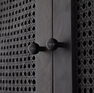 Meilleure qualité 86 ''de haut Designer 4 portes Accent bois massif rotin salon armoire maison-collection classe au prix de gros - Product Image 3