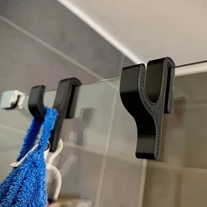 Gancio appendi asciugamani per porta doccia, organizer da bagno, appendiabiti per porta doccia, gancio per asciugamani - Product Image 2