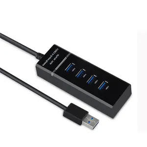 Hub usb de alta velocidad para ordenadores, dispositivo con 4 puertos usb 3,0, 5gbps