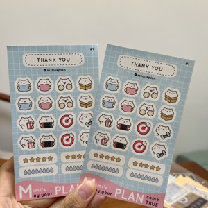 Autocollants Kawaii personnalisés, impression de motifs <span class=keywords><strong>japonais</strong></span>, autocollants en vinyle découpés à la forme d'animaux et de nourriture mignons pour agenda, carnet, artisanat - Product Image 1