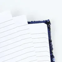 Cahier de notes à paillettes réversible personnalisé taille A5 Journal de sirène bloc-notes magique pour cadeaux de bureau et d'école