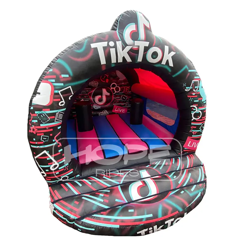 Kids adults outdoor commercial tik tok inflatable bouncy jumping castle tiktok disco bounce house fun bouncer PVC jumper