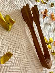 Handcrafted Wooden <b>Tongs</b> For Kitchen Cooking <b>Serving</b> Tossing And Food Preparation Made From Strong Natural Wood - Product Image 5