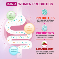 Comprimés de probiotiques à marque privée OEM, formule personnalisée, favorisent la digestion et soutiennent la santé intestinale, 90 comprimés