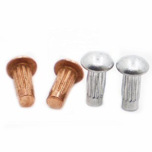 Remache sólido moleteado de cabeza redonda de cobre y aluminio GB827 M2 M2.5 M3 M4 para etiquetas y placas de identificación - Product Image 1